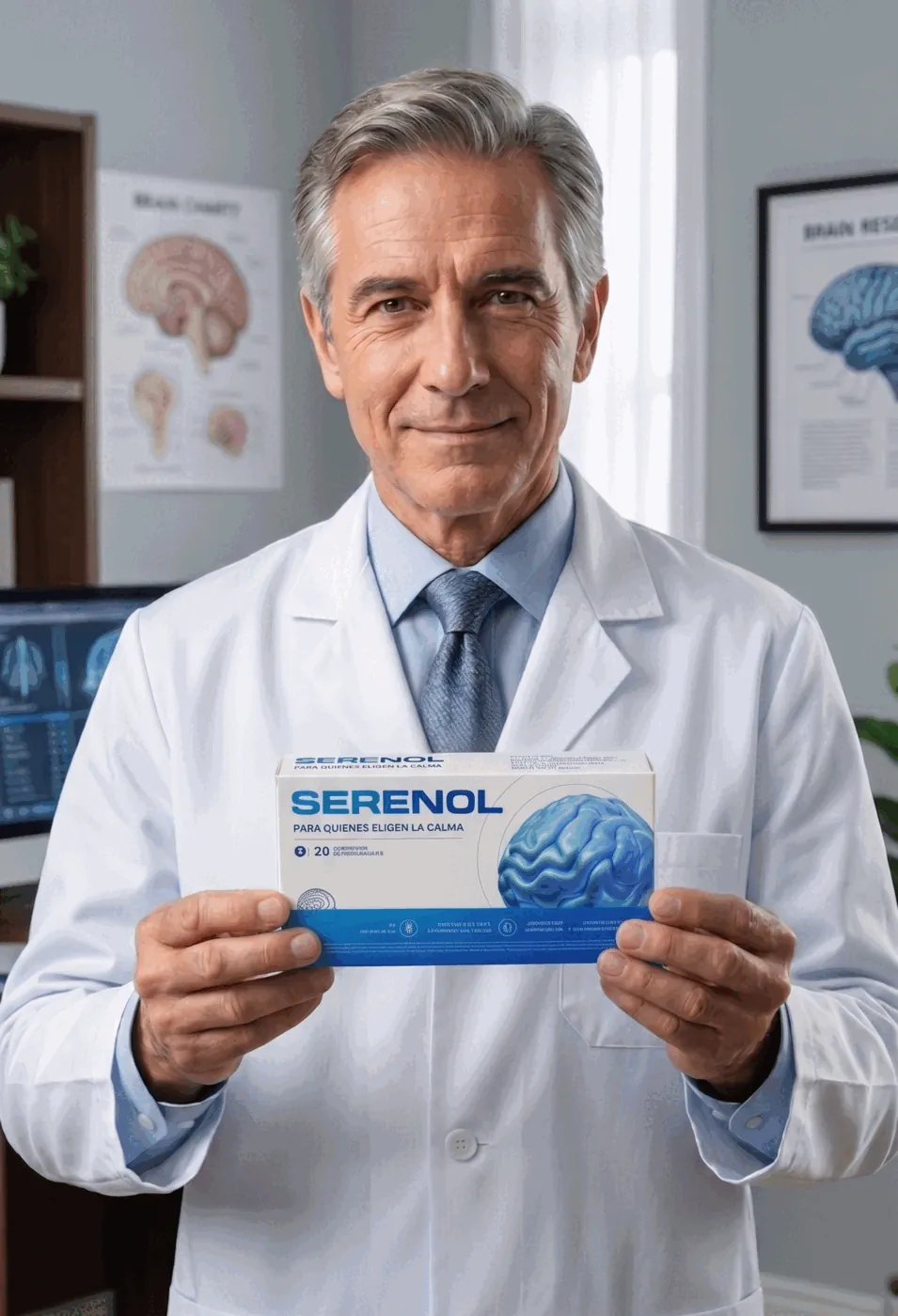 Dr. Alejandro G&oacute;mez &mdash; Medicina Interna sosteniendo Serenol